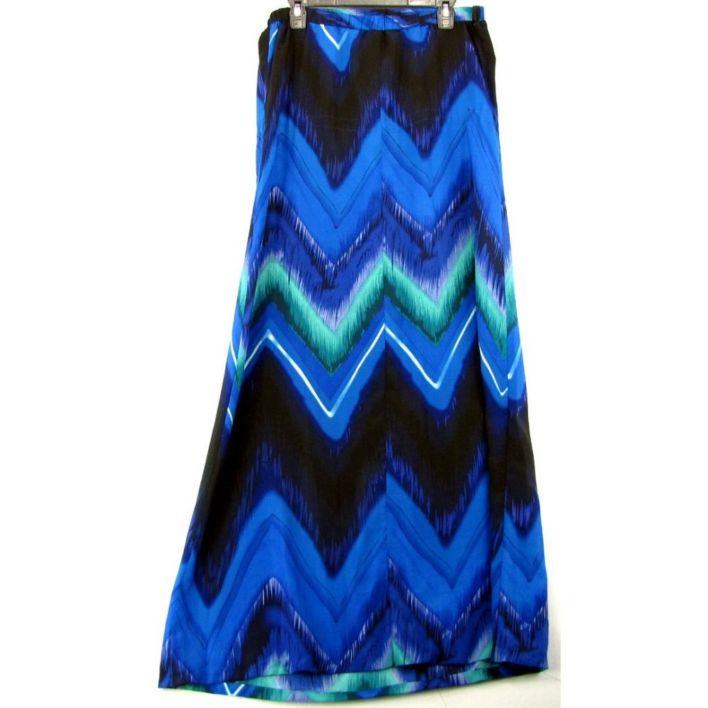 SALE! Abstract Flare Blue Long Skirt